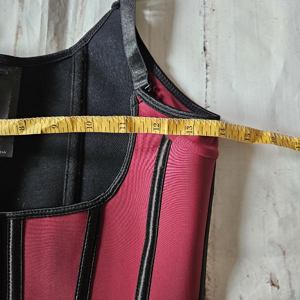 Corset Story Women's Black and Burgandy Corset Size M/L - Picture 11 of 14